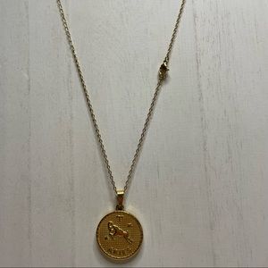 Aquarius, Aries Necklace_Signs and Symbols_Round Shape